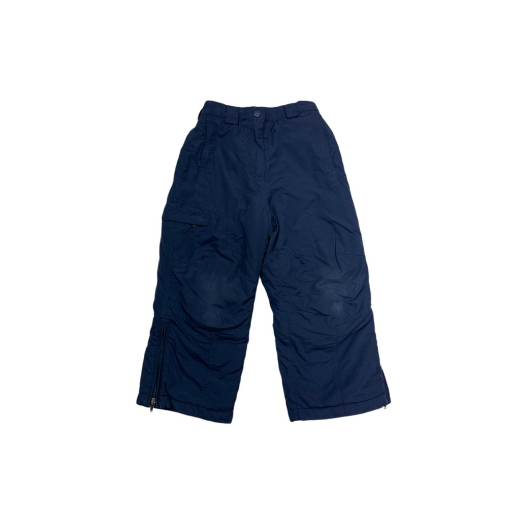 LL Bean Kid Size 5-6 Solid Navy Blue Winter Snow Pants
